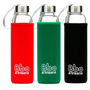 Bbo Irisana bottiglia riutilizzabile, borosilicato con...