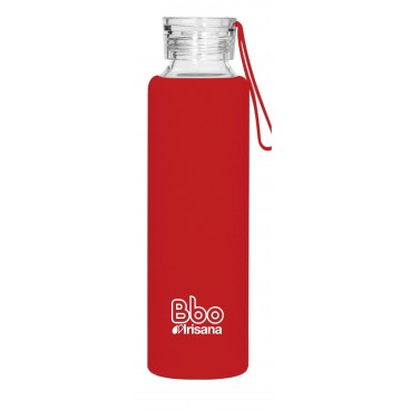 Bbo Irisana bottle made of borosilicate glass and silicone sleeve. 550 ml.