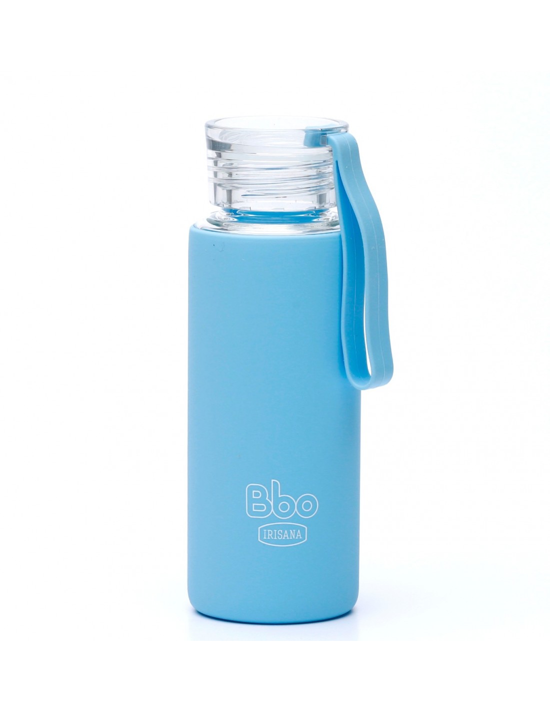  Botella de agua de vidrio de borosilicato, botellas  reutilizables con funda de silicona y tapa de bambú, vaso de vidrio para  deportes al aire libre, portátil, apto para lavavajillas (azul) 