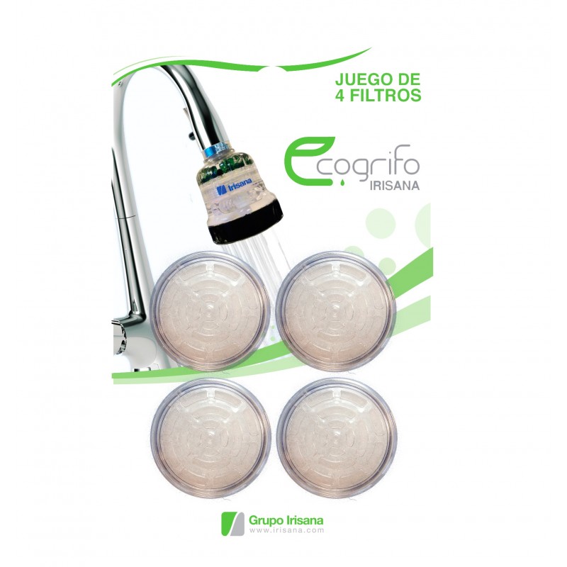 Filters for Ecogrifo, Ecoducha beaut and Ecoducha mini Irisana. Blister 4 units