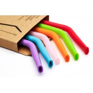 Reusable Silicone Straws, Irisana