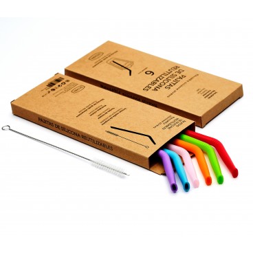 Reusable Silicone Straws, Irisana