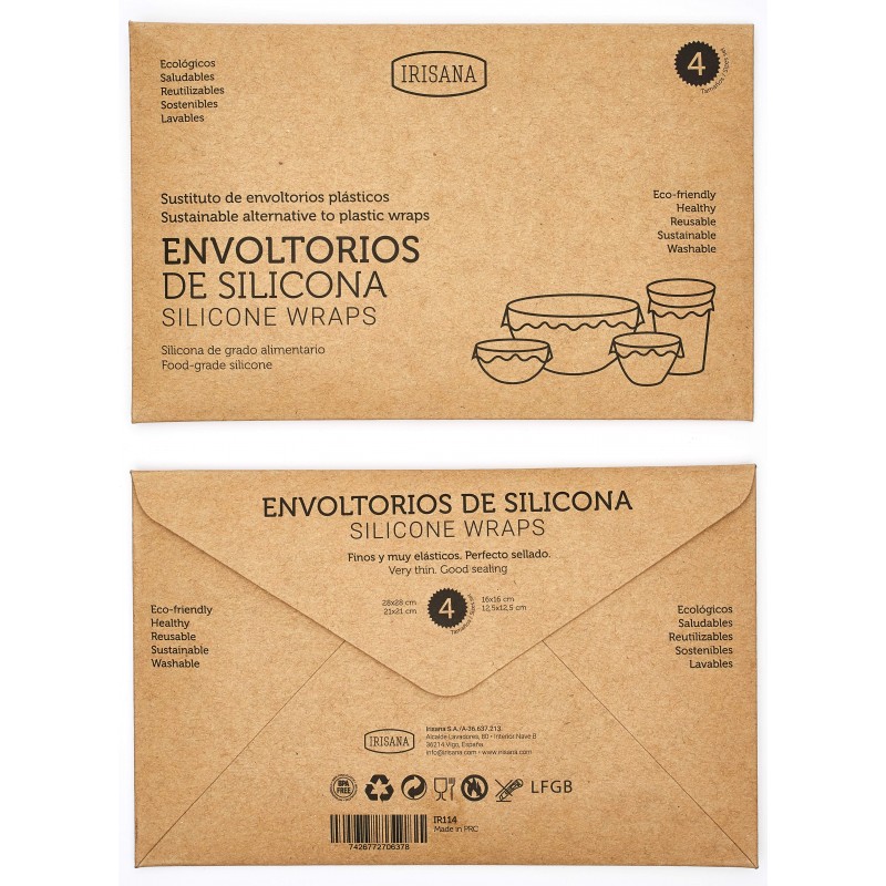 Irisana silicone reusable wrappers. 4...