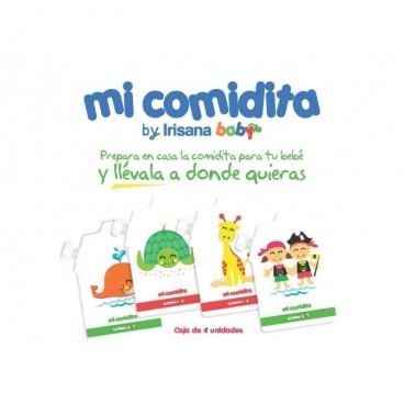 Reusable bags Mi Comidita by Irisana Baby. 4 units.