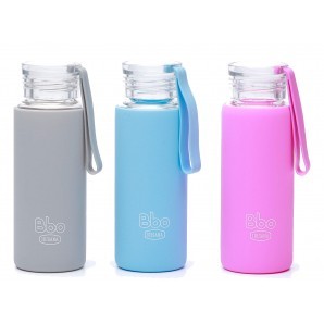 Bottiglia Bbo Irisana in vetro borosilicato con custodia...