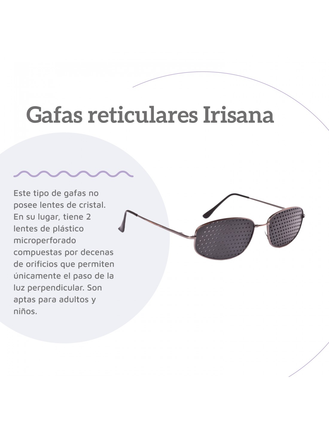 Gafas reticulares para vision natural