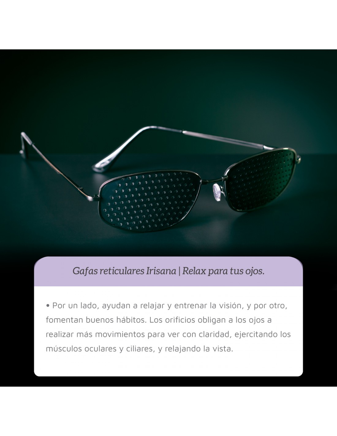 ▷ Comprar gafas reticulares de pasta Irisana online - Ecovegalia