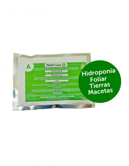 Fertilizante en polvo hidropónico. Nutribase A+B. Altamente soluble.