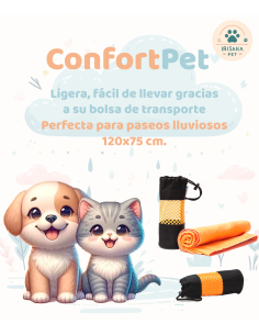 ConfortPet. Asciugamano leggero in microfibra con borsa...