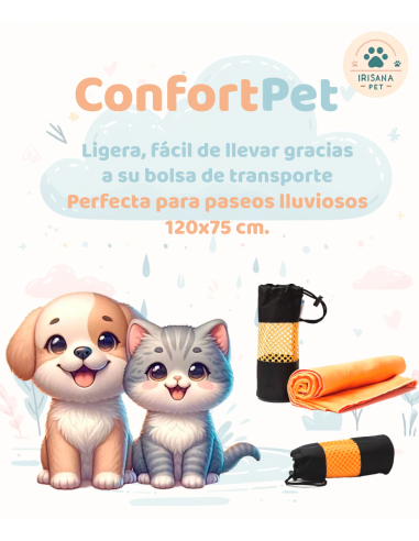 ConfortPet. Lightweight Microfiber Towel with Carry Bag