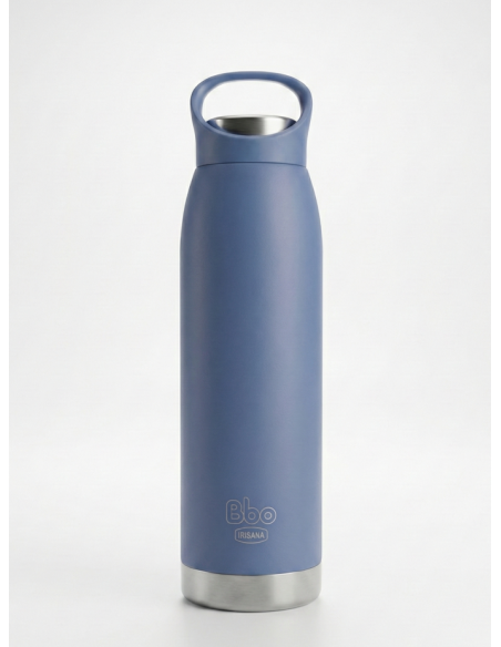 Botella termo de acero inox 304 Bbo 700 ml azul con asa en tapa