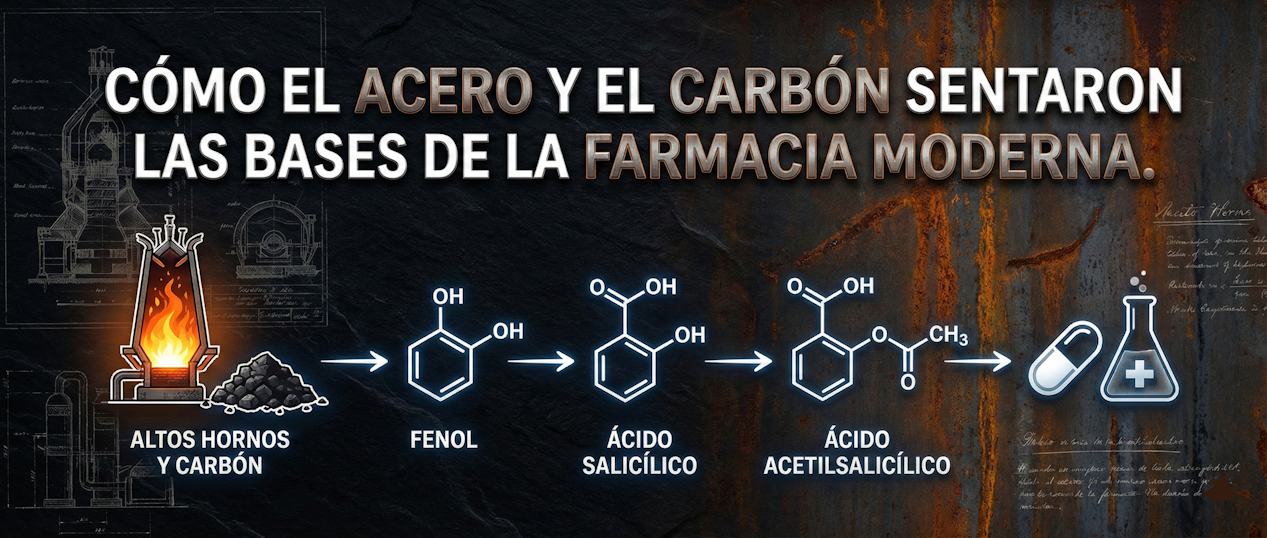 Acero, Carbón y Aspirina: La fascinante historia industrial que conecta tu botella con la medicina moderna