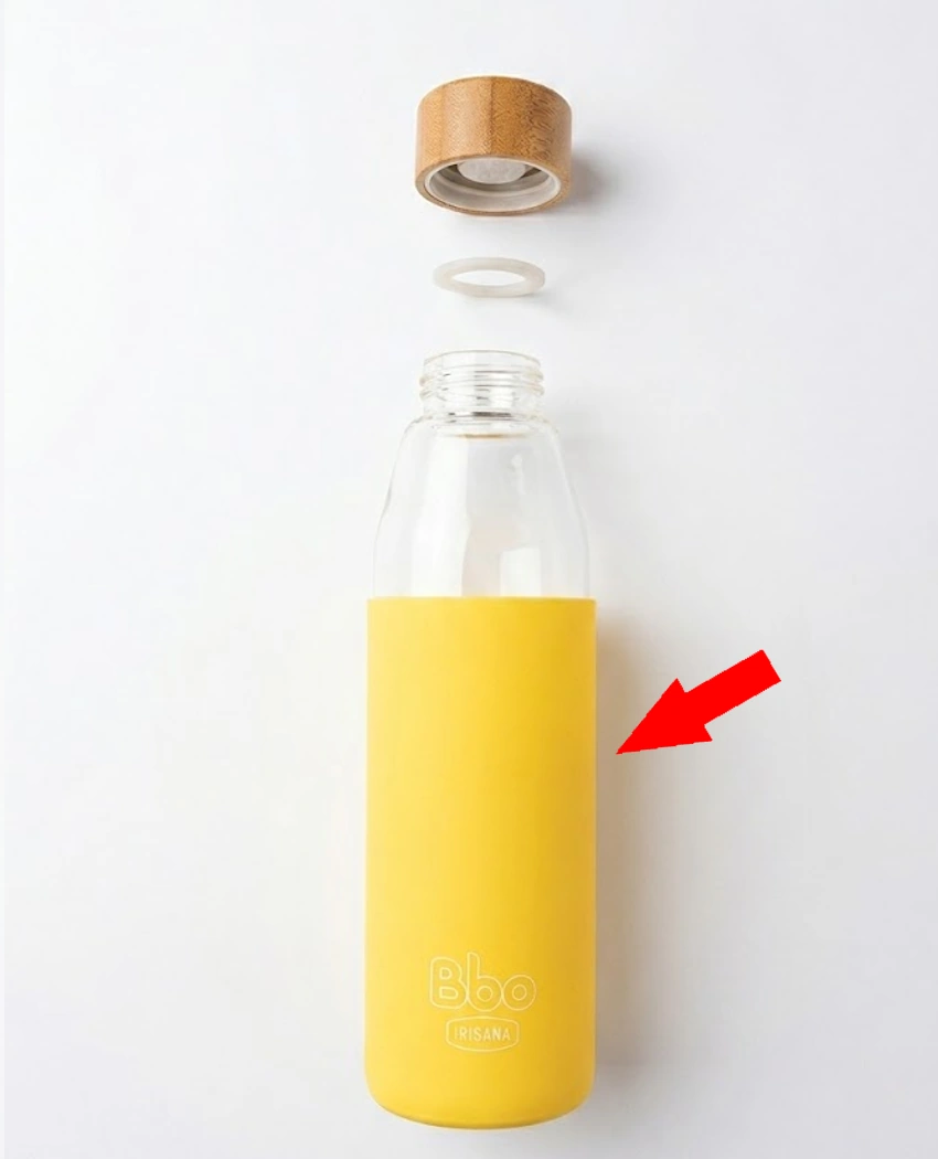 Repuesto Funda de Silicona Amarilla para Bottle de Borosilicato Bbo18 Irisana